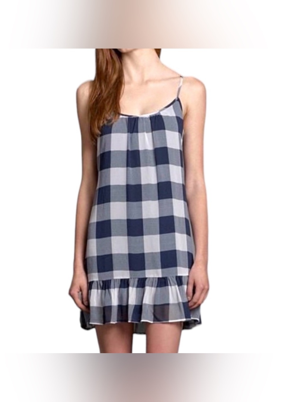 ✨NWT✨Abercrombie & Fitch
Navy and White Gingham Fully Lined Slip Dress